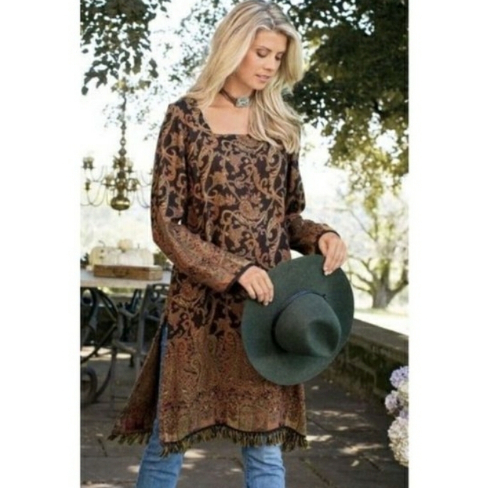 Soft Surroundings Tapestry Autumn Paisley Tunic - Picture 9 of 9